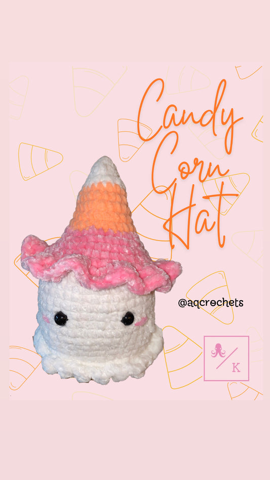 Crocheted Candy Corn Hat for Ghostie