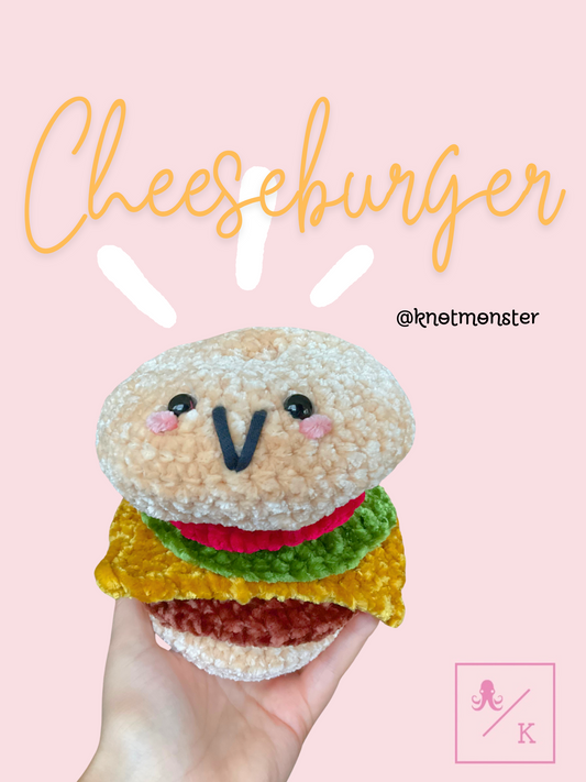 Crocheted Cheeseburger Gift/Tactile Toy/Moving Pieces